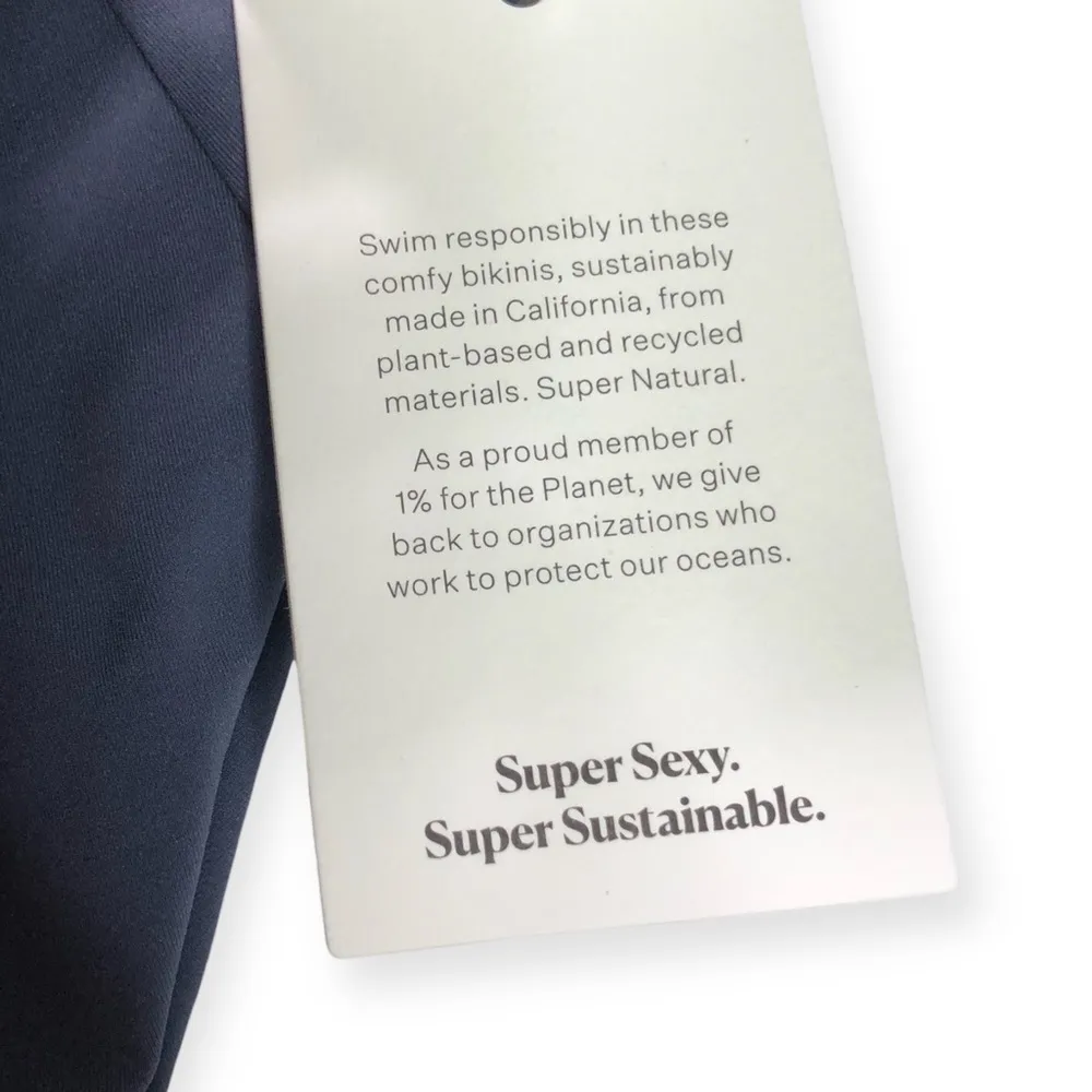 Vitamin A Ibiza Blue Grey High Waisted Eco Lux Swim Bottoms - Image 3