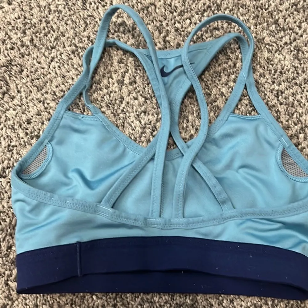 Nike Exercise Bra - Blue - Strappy - XS - Image 3