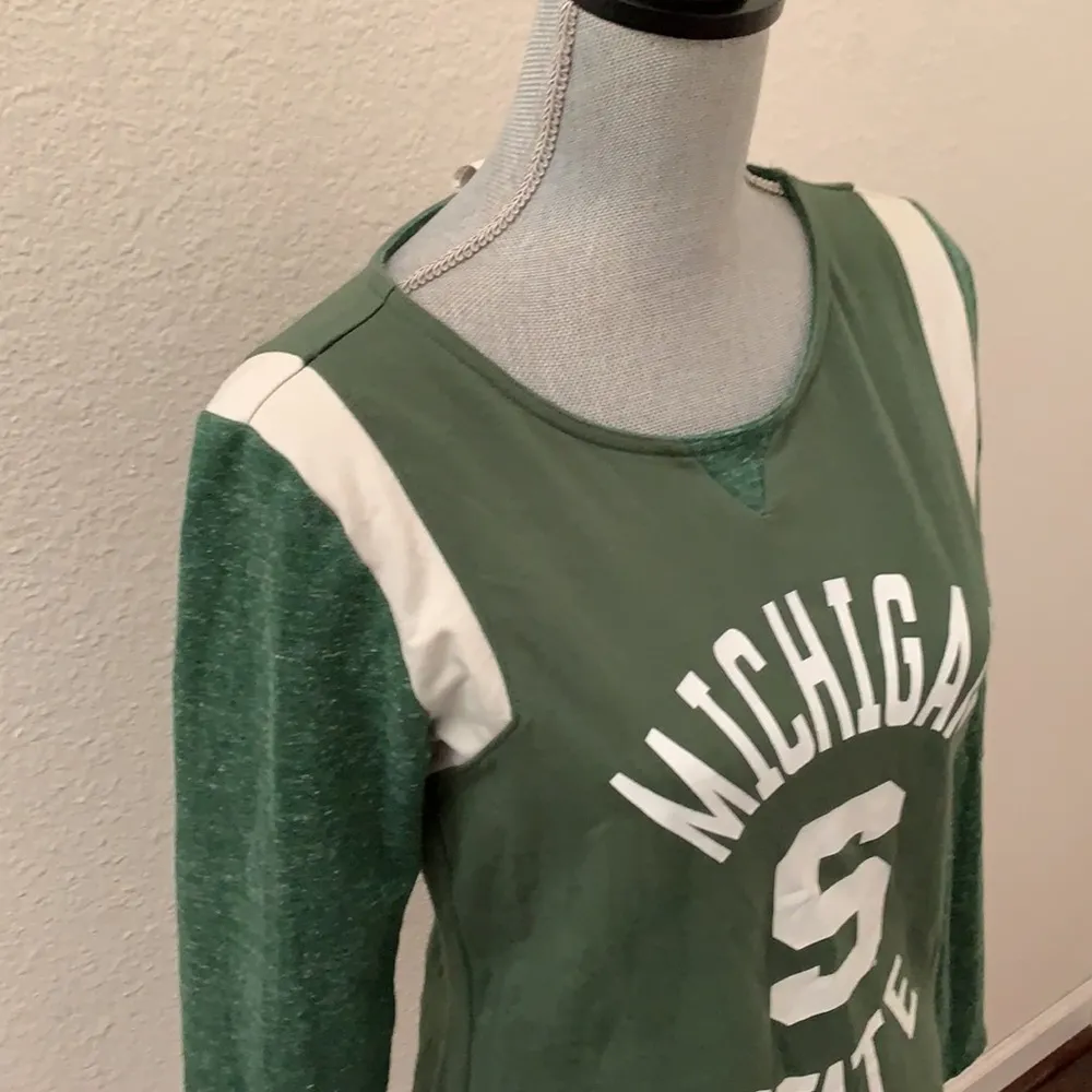 Michigan State Spartans Under Armour top shirt S small MSU green - Image 4