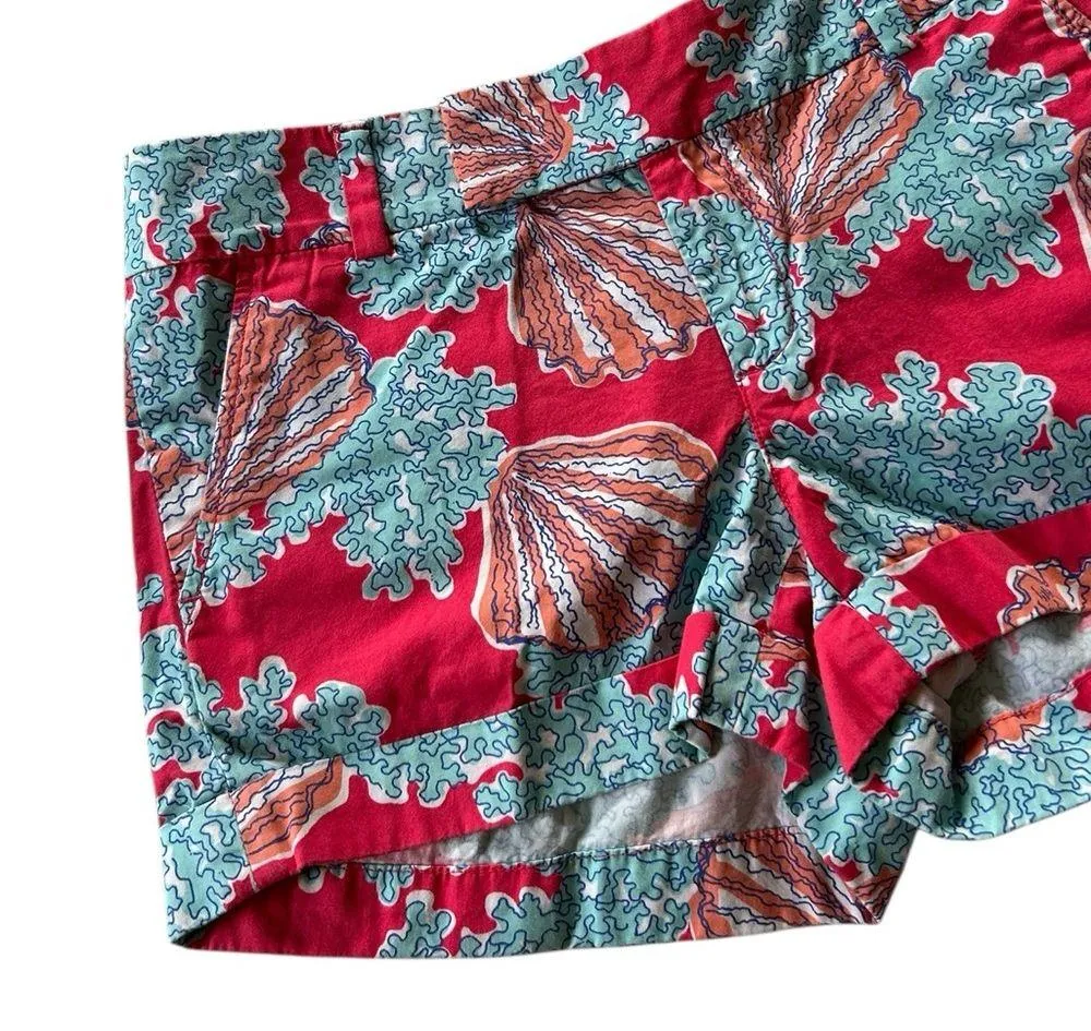 Lilly Pulitzer Watermelon Coralina Barclay Shorts Coral Sea Shell Shorts size 4 - Image 3
