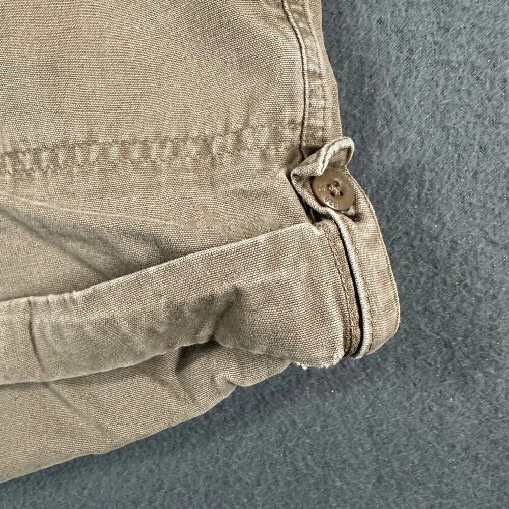 Eddie Bauer Womens 2 Brown Vashon Fit Flat Front Cotton Convertible Chino Shorts - Image 5