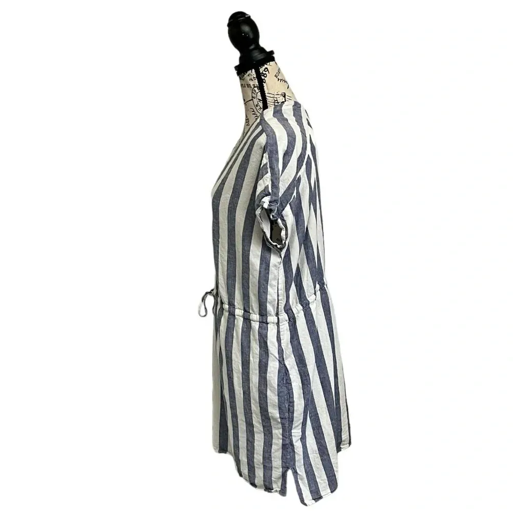 Rails Wren Stripe Linen Mini Dress Women’s L Nautical Preppy Coastal Beach - Image 5