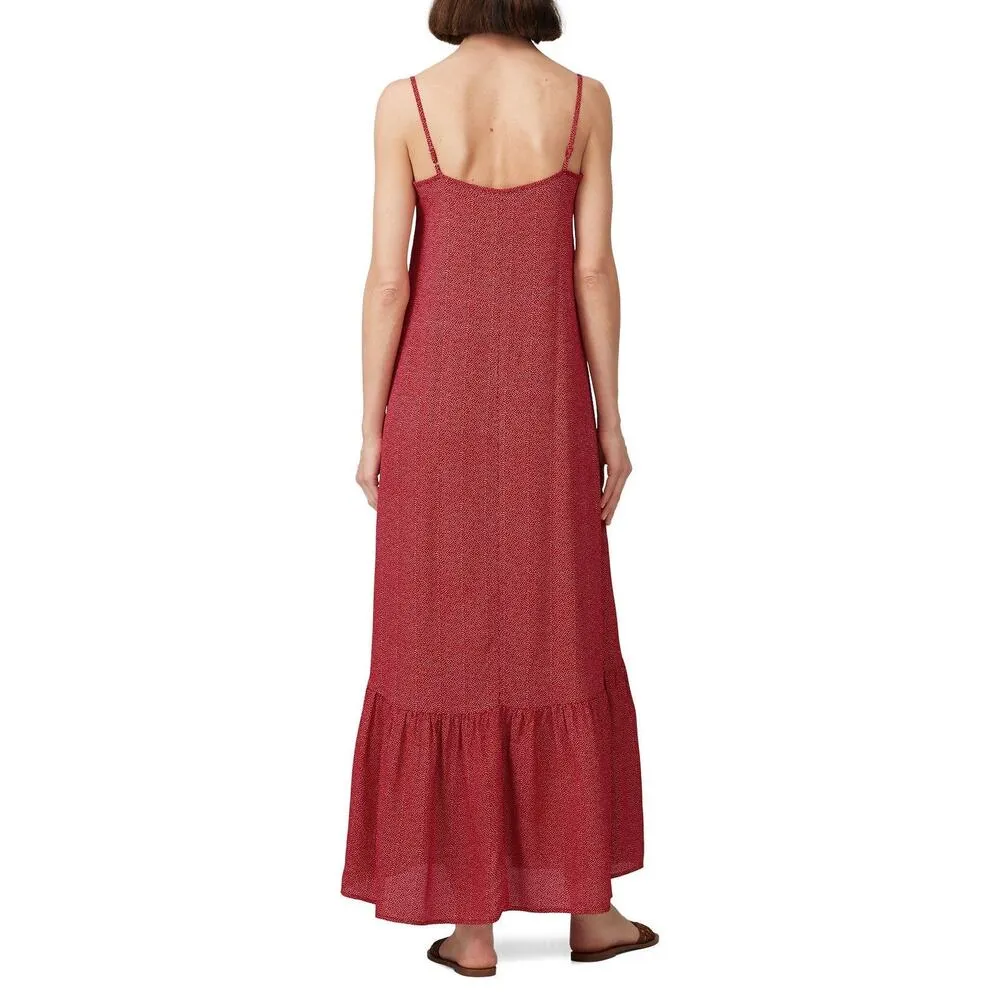 Rachel Pally Mini Dot Cilla Red Sleeveless Maternity Maxi Dress Size XS - Image 3