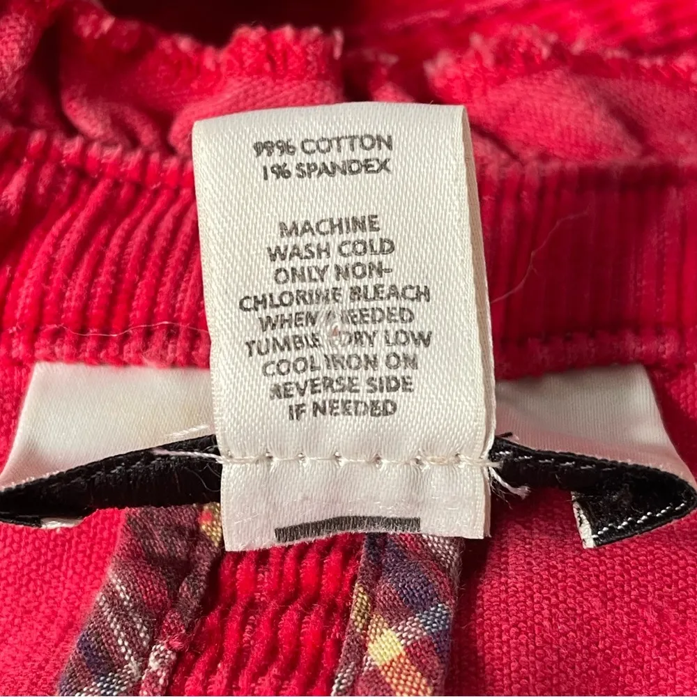 Ann Taylor LOFT Corduroy Ruffle Cropped Jacket Red Size 8 - Image 6