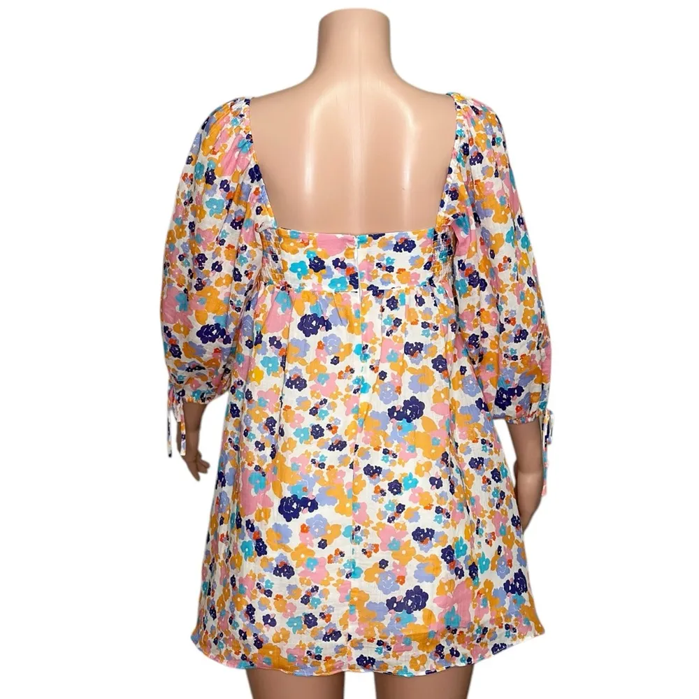 NEW AMANDA UPRICHARD Darling Floral Mini Dress, Madagascar, Small - Image 8