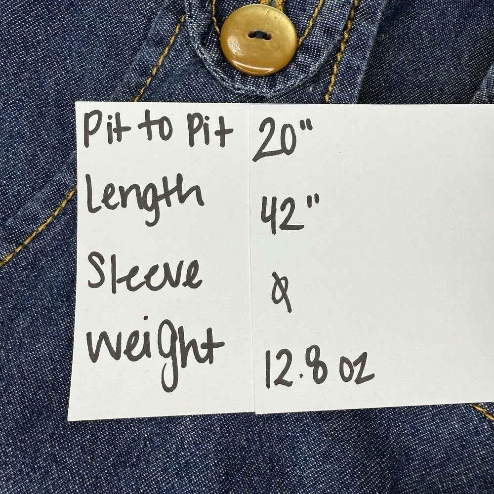 Vintage Vermont Country Store‎ Jumper Dress M Modest Jean Overall Chambray Denim Blue Size M - Image 8