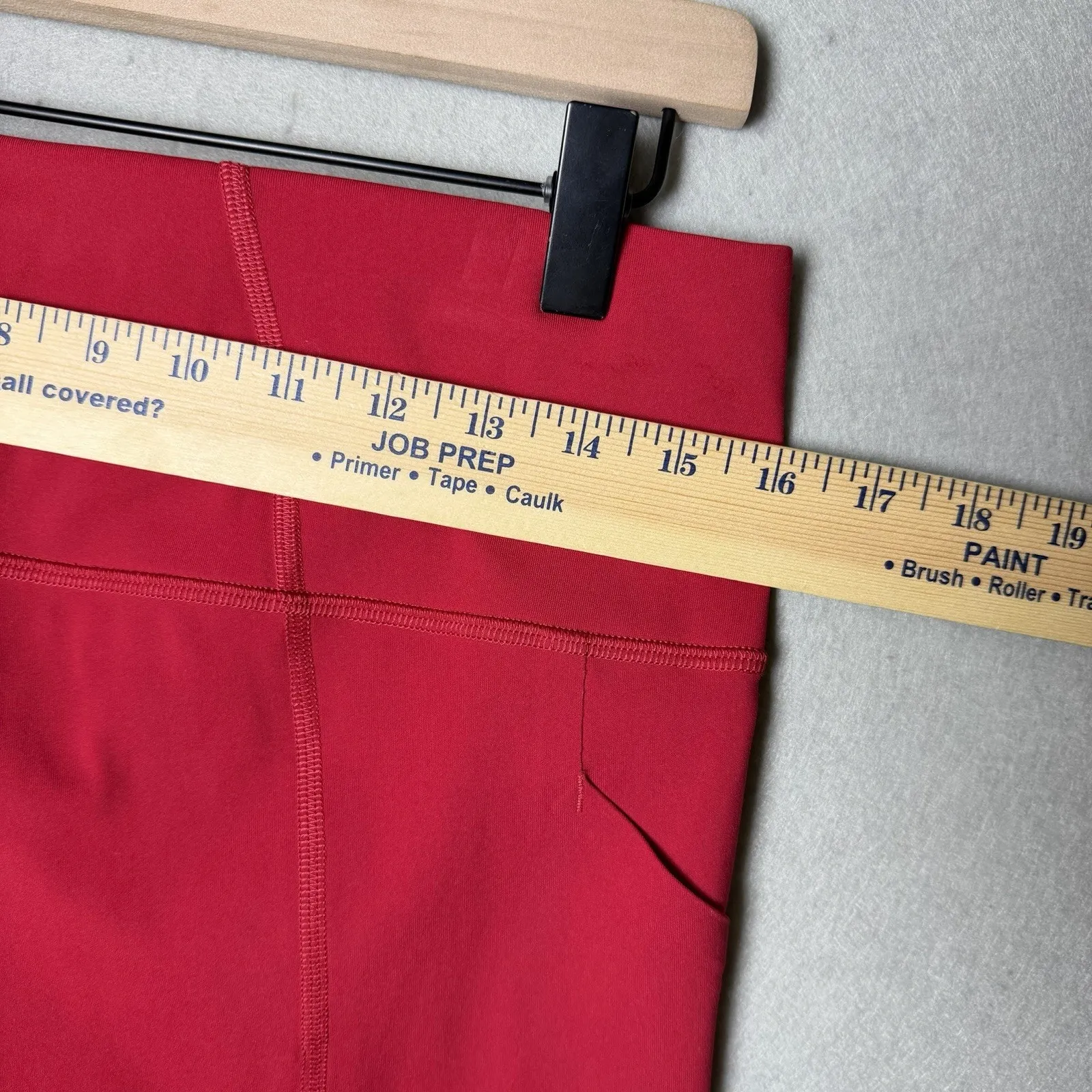 Lululemon Pace Rival High-Rise Crop 22" Dark Red Womens size 10 - Image 9
