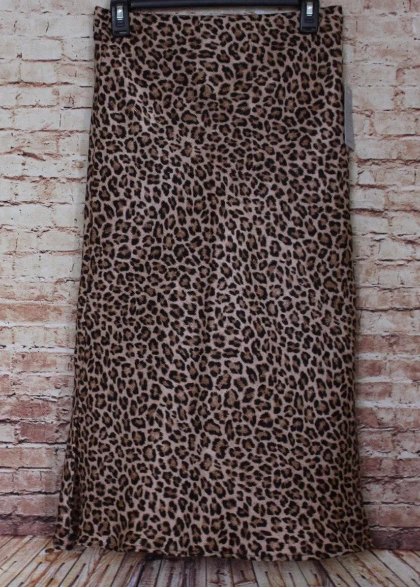 | Midi Length Cheetah Satin Skirt - Image 3
