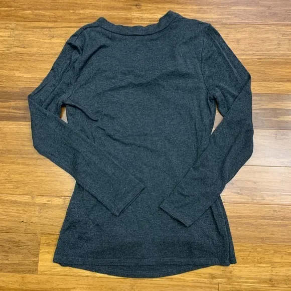 White‎ House Black Market Top Womens XS Gray Cowl Neck Long Sleeve Blouse Work - Image 3