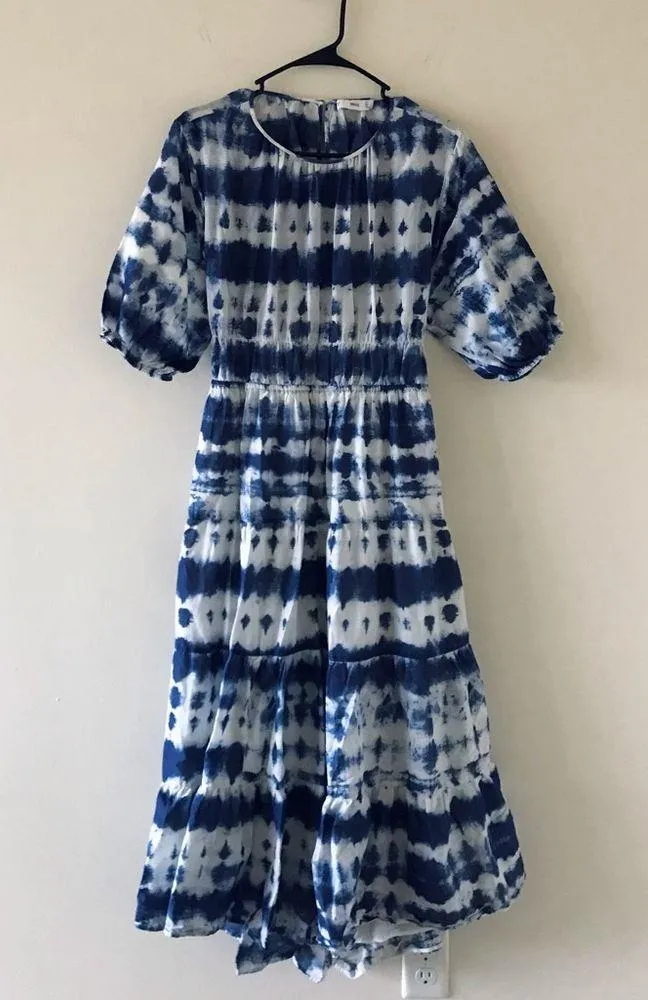 Mango MNG Cutout Open Back Tie Dye Cotton Dress - Image 4