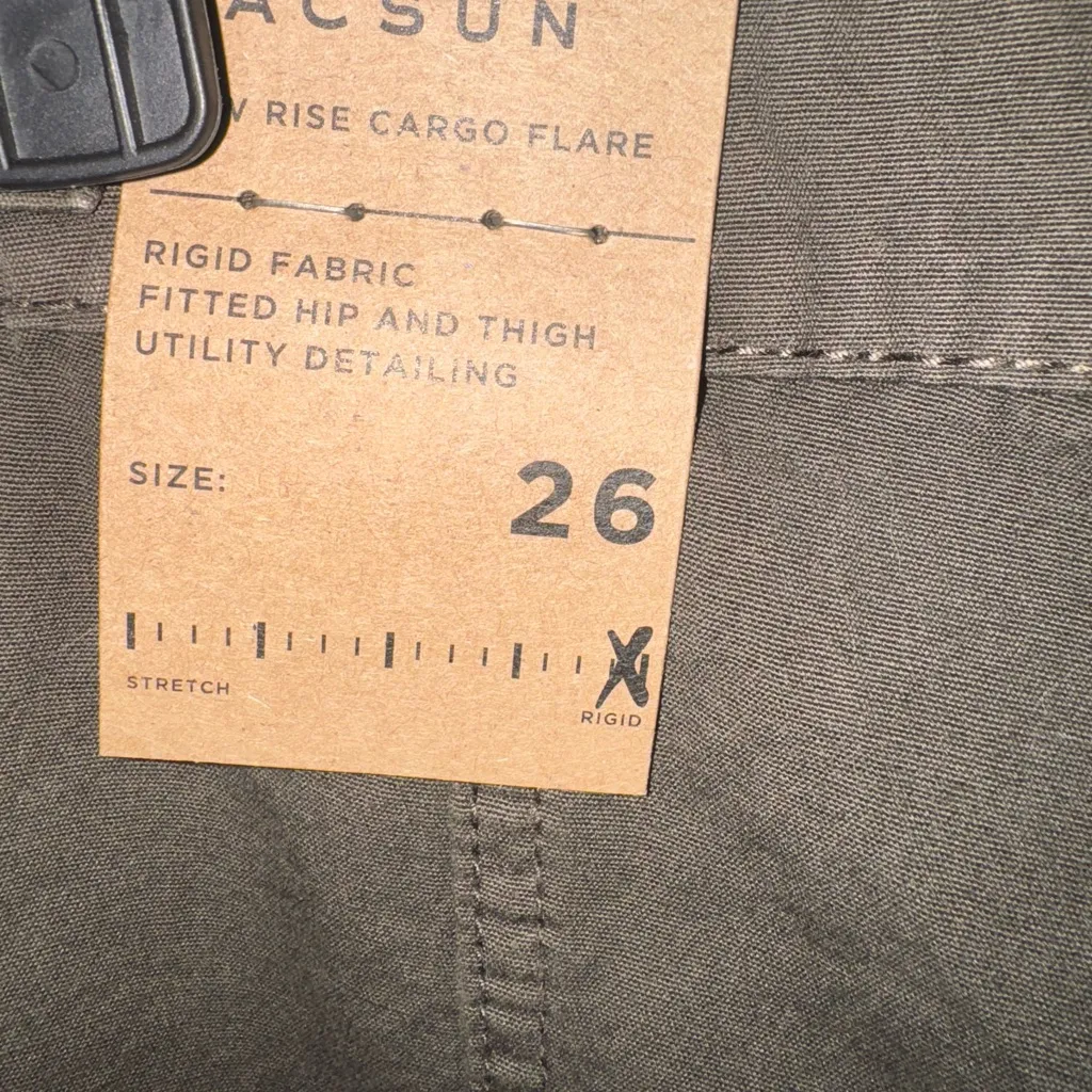 PacSun Olive Wide Leg Cargo Pants - Image 5