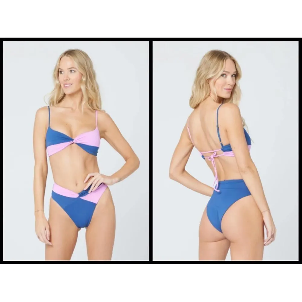 💕L*SPACE💕 Color Block Bikini Set: Ringo Top + Mercury Classic Bottom Small NWT - Image 2