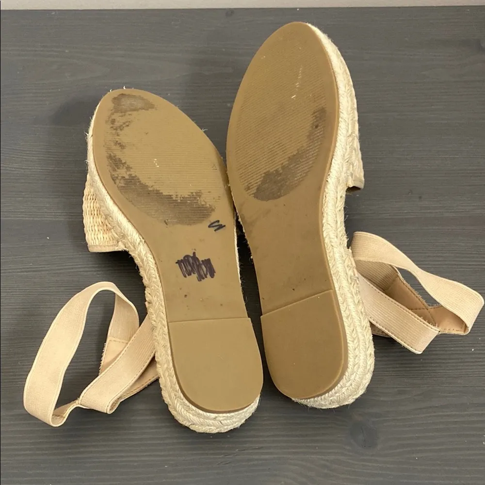 STEVE MADDEN Merlene Ankle Strap Slip On Espadrille In Natural Raffia Size 9 - Image 10