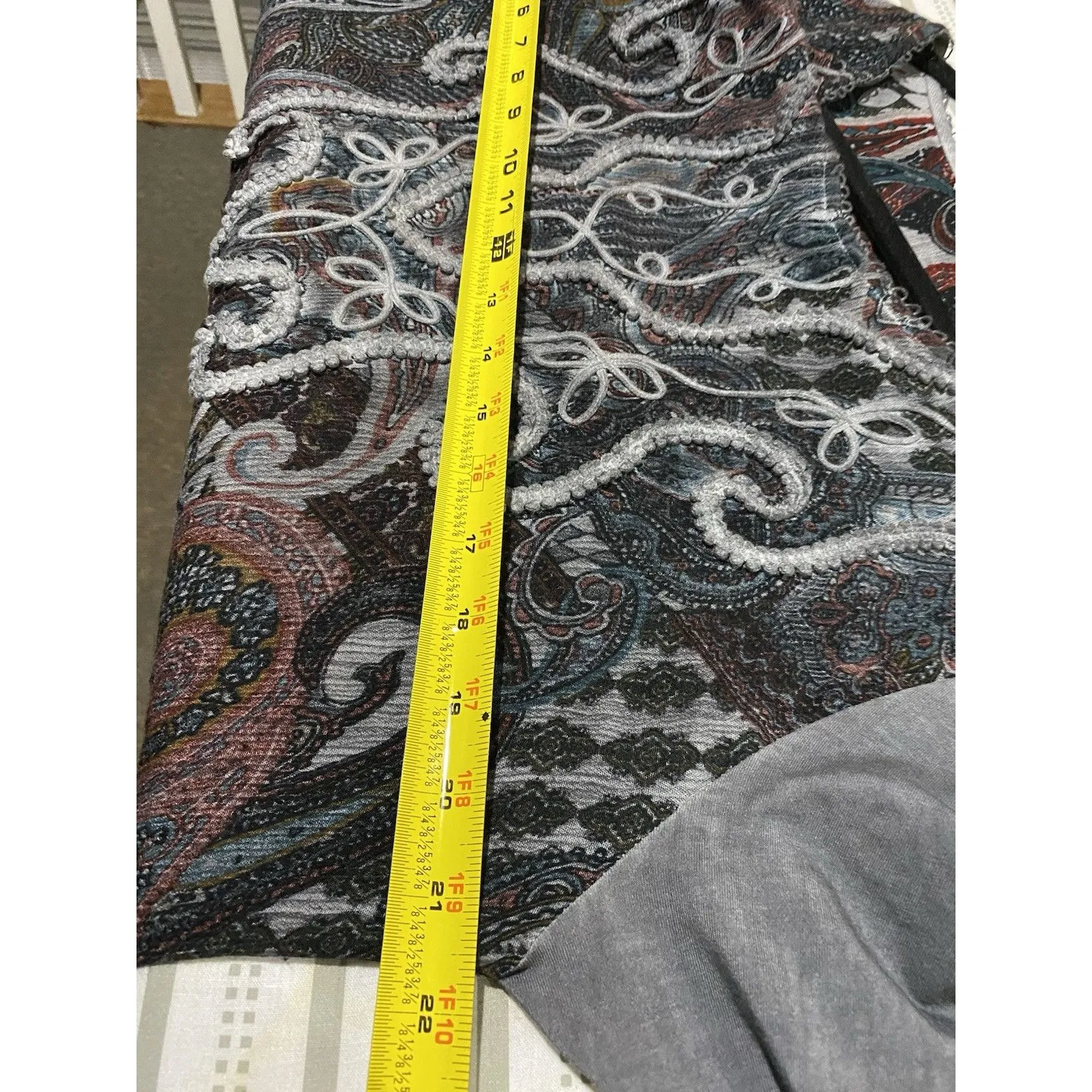 Soft Surroundings 3/4 Sleeve Paisley Boho Tunic Blouse Women's Size L - Image 14