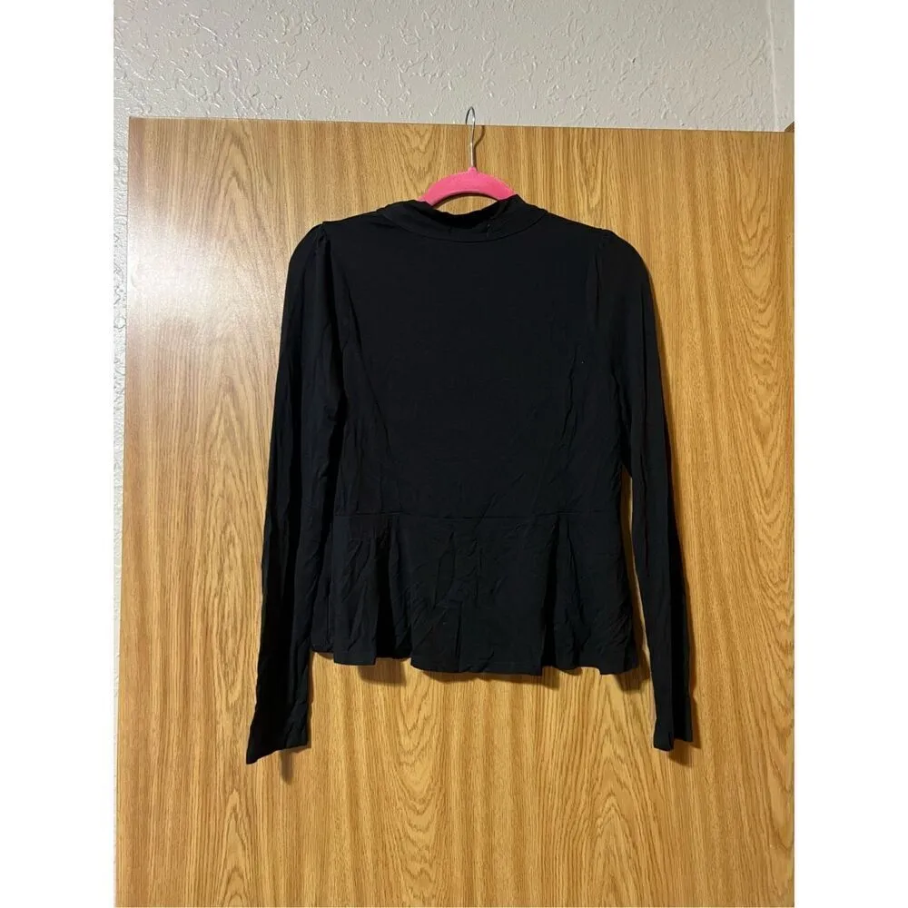 Red By BKE Black Long Sleeve Top Woman’s Size Large - Image 9