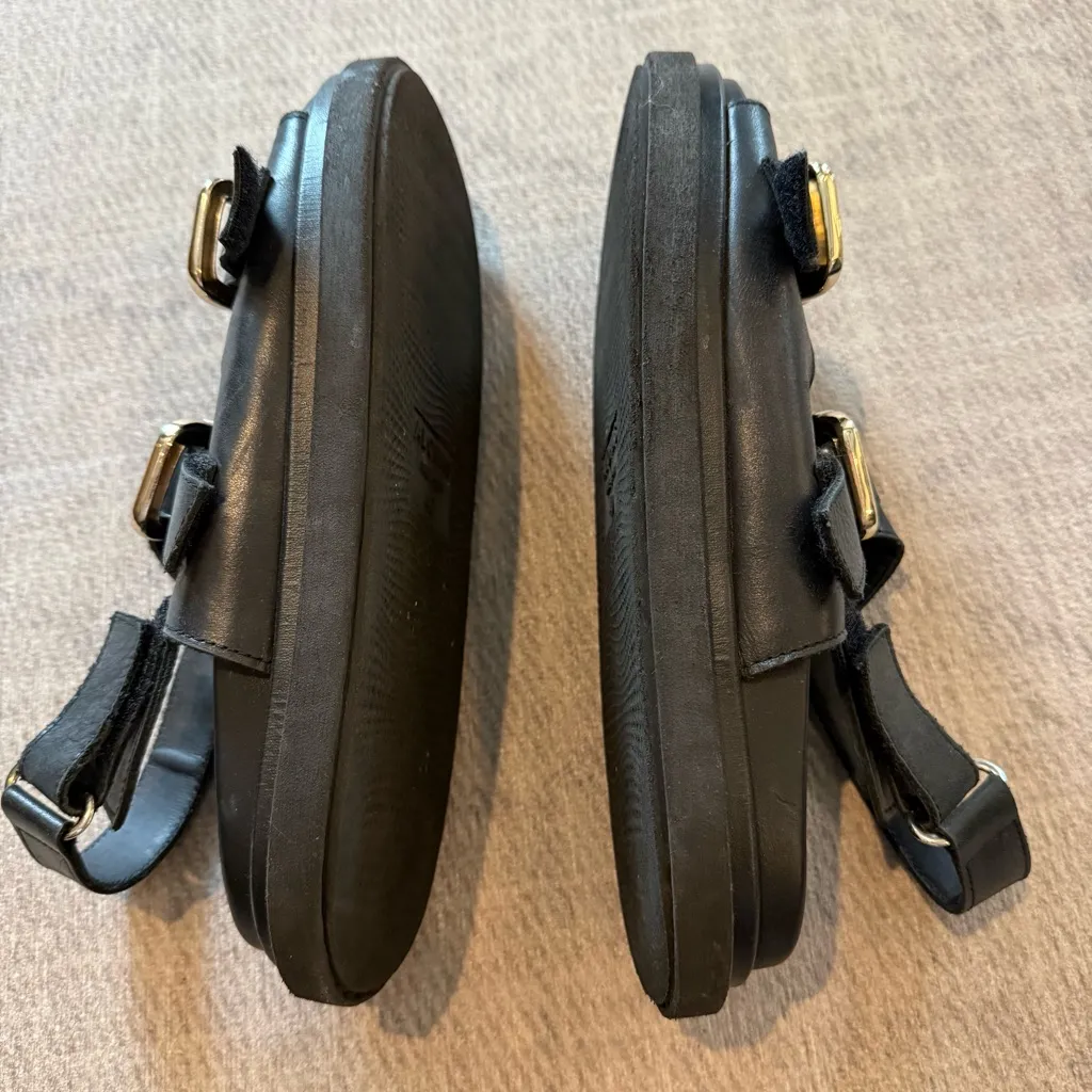 ALOHAS Harper Leather Slingback Buckled Sandal Black 40 - Image 4