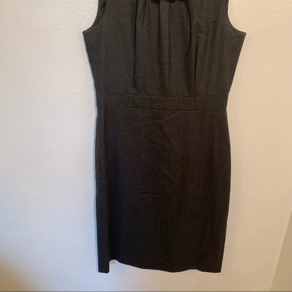 J. Crew Wool Sheath Dress Dark Gray - Image 4