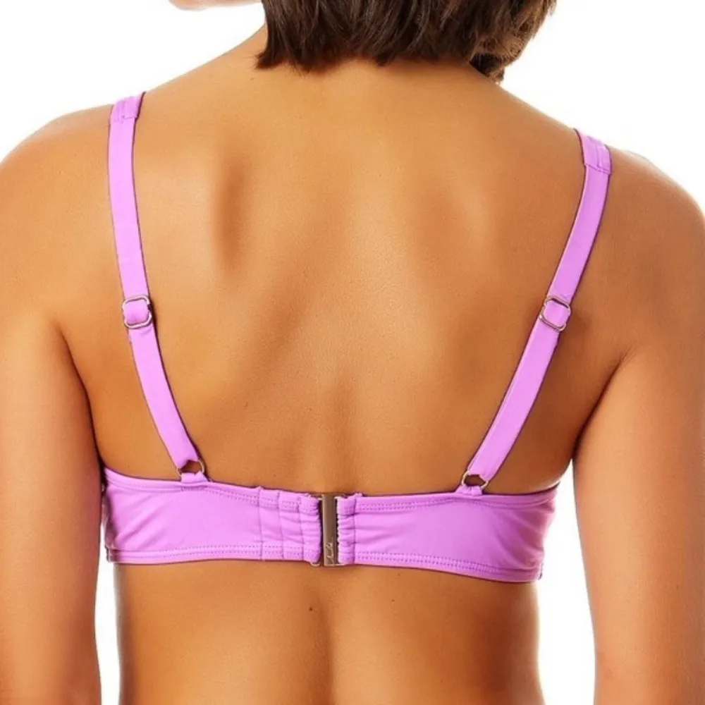 Anne Cole Solid Twist-Front Bikini Top Swimsuit Lavender size 36DD/38D‎ NWT - Image 2