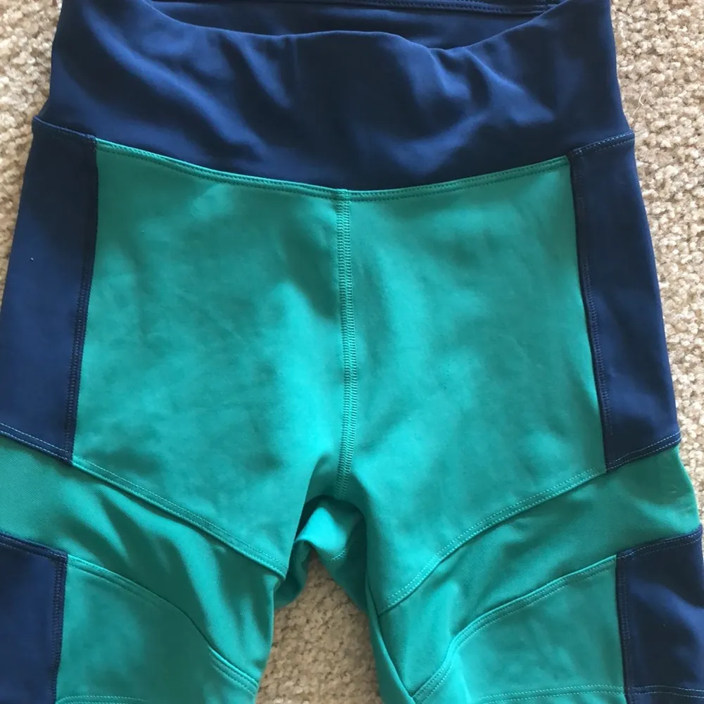 ASOS Cutest  Teal / Blue Workout Spandex Shorts - Image 2