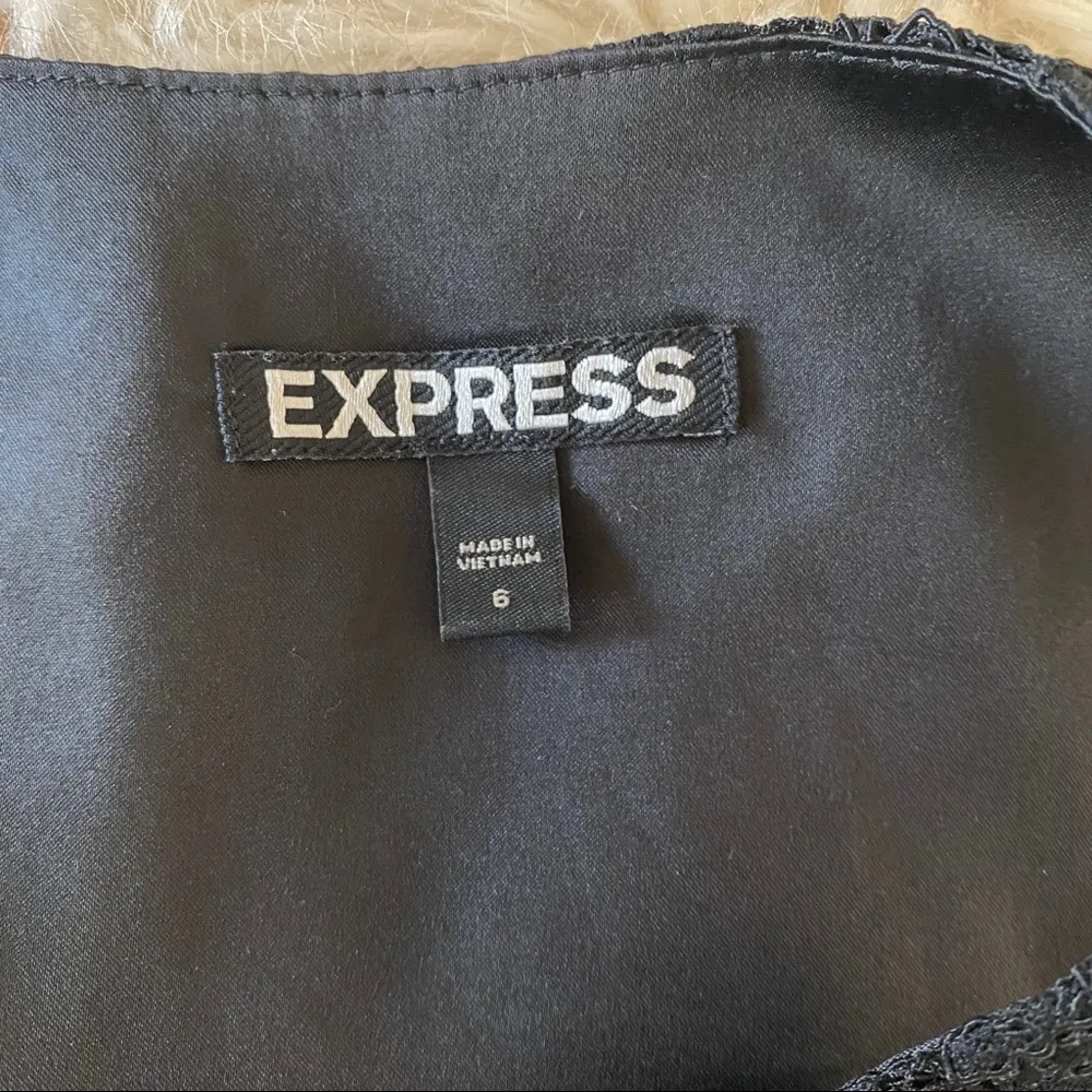 Express Black Lace Skater Dress with Silver Front Zipper - Image 12