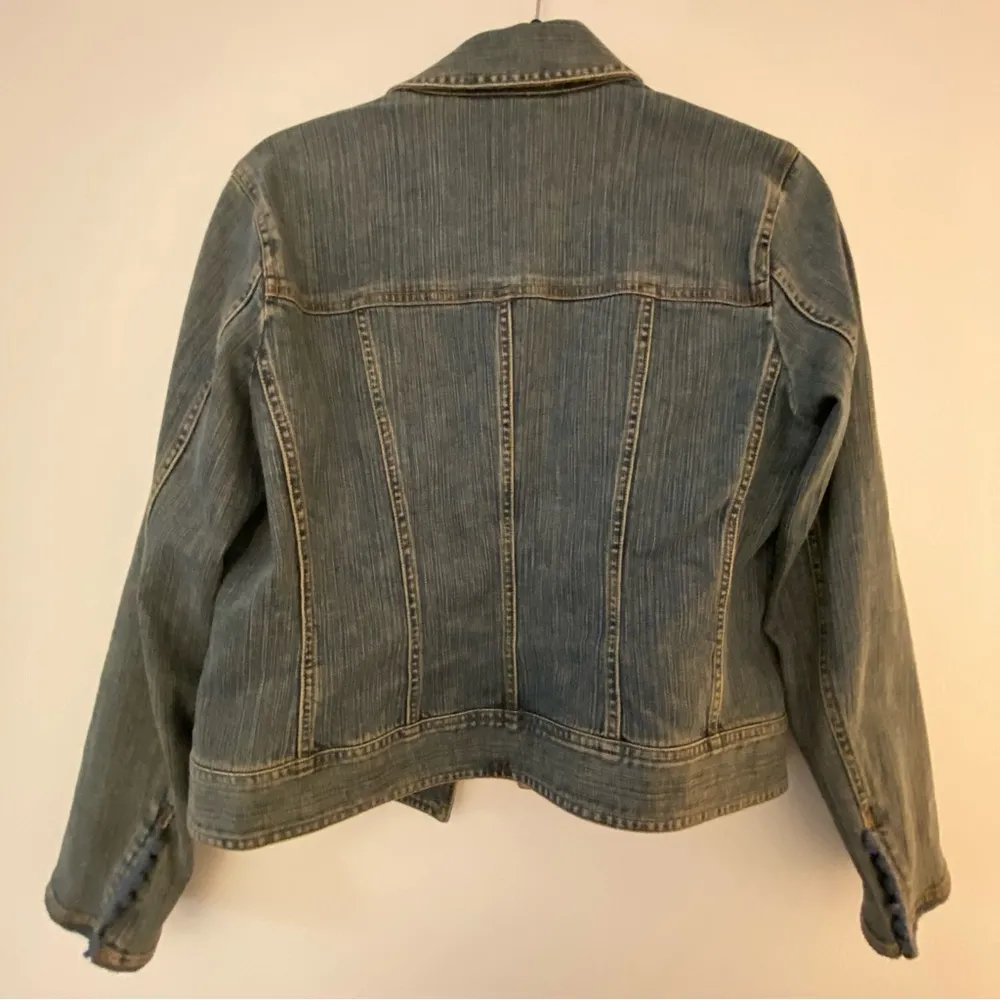 Harold’s Denim Blue Jean Button Up Jacket Women’s Size Medium - Image 6