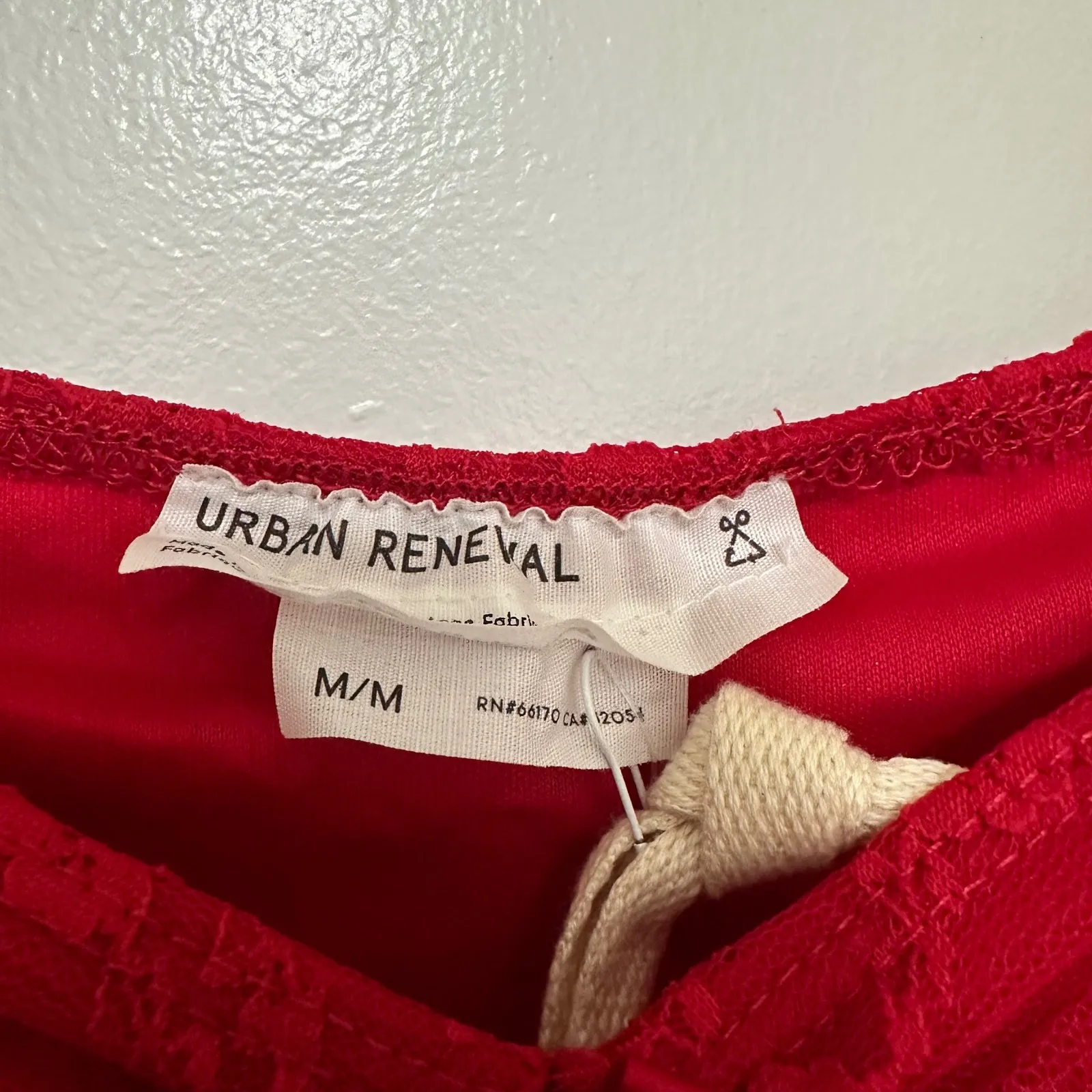 URBAN RENEWAL | NWT Red Lace Cap Sleeve Medieval Fairy Renaissance Boho Dress, M - Image 6