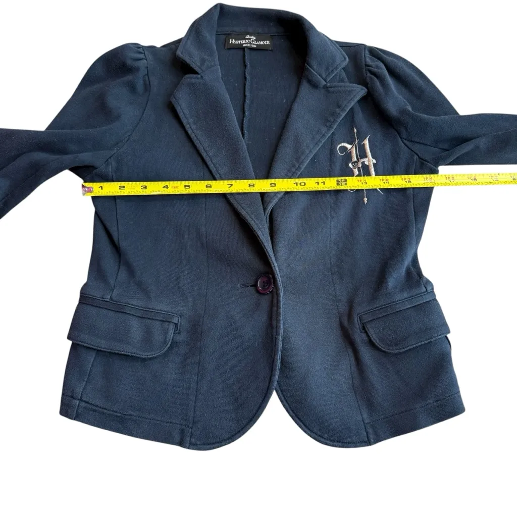 Hysteric‎ Glamour XS School Uniform Style Blazer Academia Japanese Streetwear Blue - Image 4