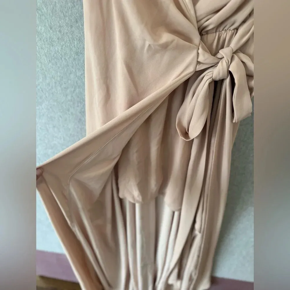 SHOW ME YOUR MUMU Bridal Mariah Wrap Maxi Dress Dusty Blush Size Small G0795 - Image 9