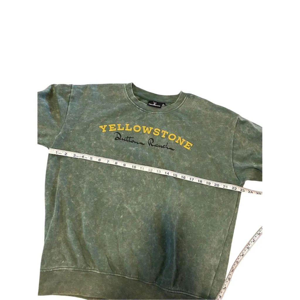 Yellowstone Dutton Ranch Graphic Sweatshirt Unisex XL Green Pullover - Image 5