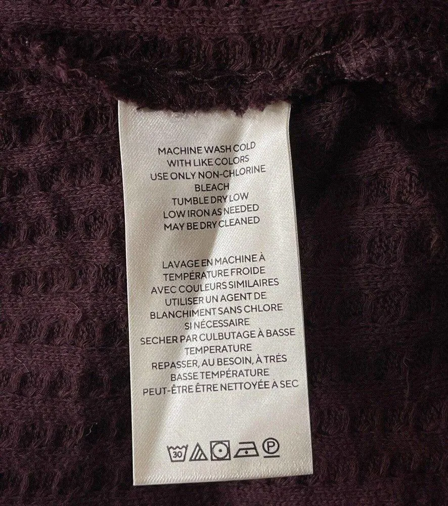 Free People Small Thermal Top Juicy Cowl Neck Split Back Long Sleeve Date Night - Image 12