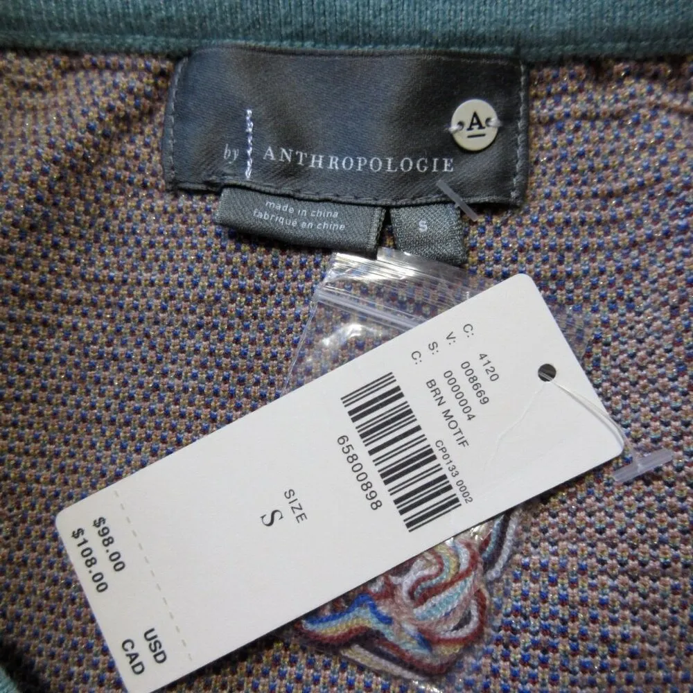 NWT Anthropologie Forest Friends Slim Pencil in Brown Motif Knit Sweater Skirt S - Image 3