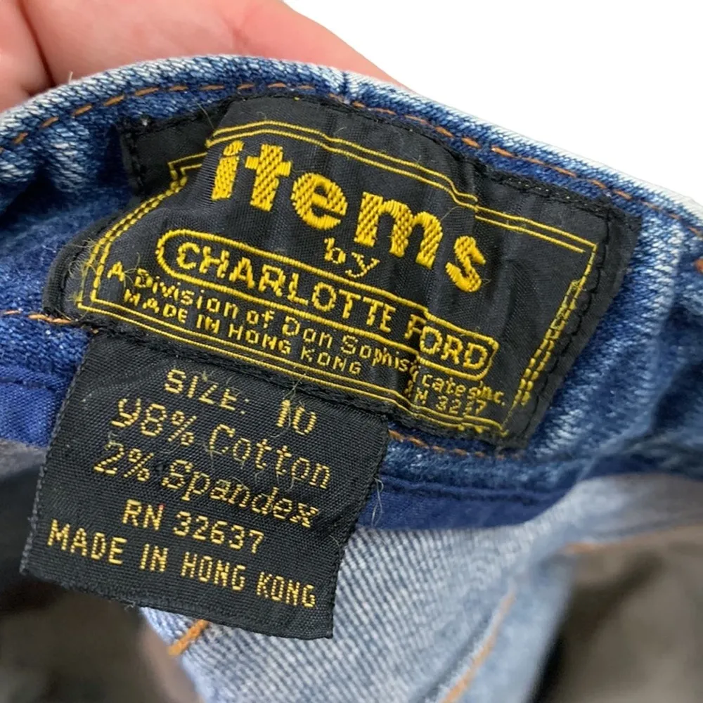 Vintage Items by Charlotte Ford Hight Waist Cutoff Jean Shorts Size 10 - Image 2