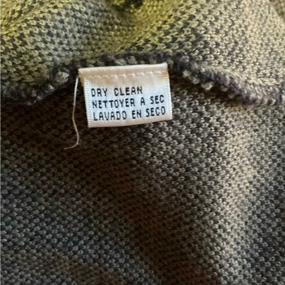 Vtg 90s geometric patchwork cardigan vest Size M - Image 3