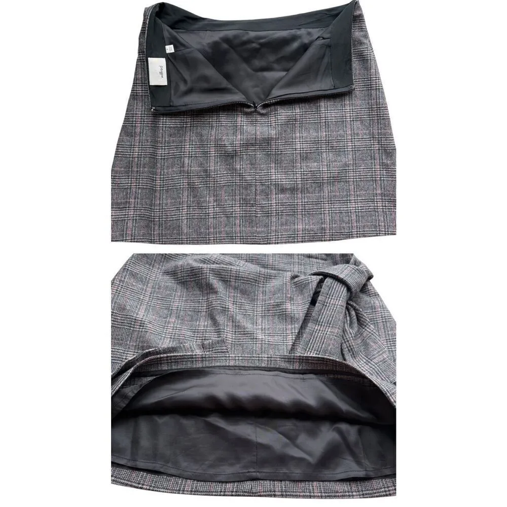 Aritzia Wilfred Dorine Front Wrap Wool Blend Mini Skirt - Image 8