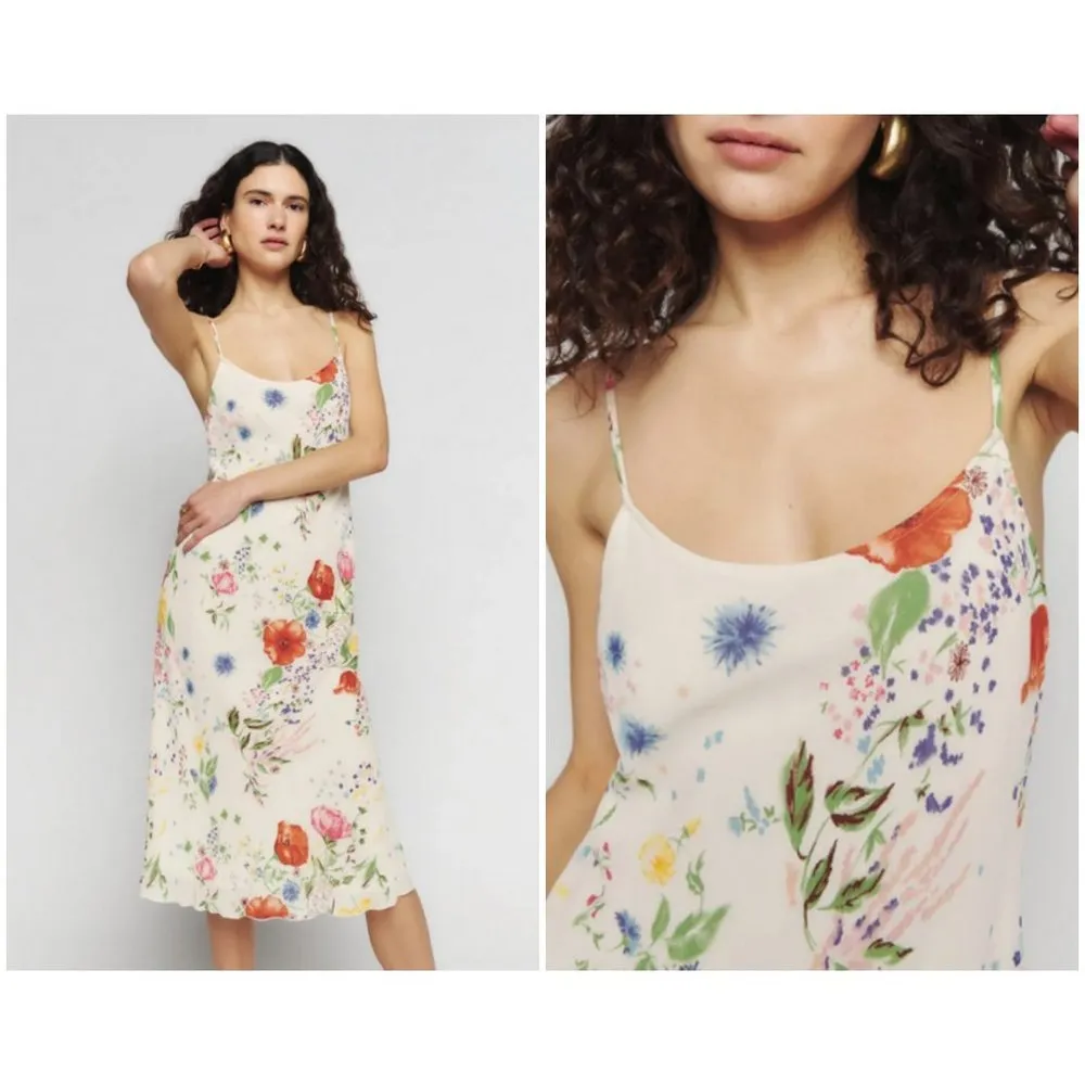 💕REFORMATION💕 Emerick Floral Slio Dress ~ Etude Floral Print XL NWT - Image 6