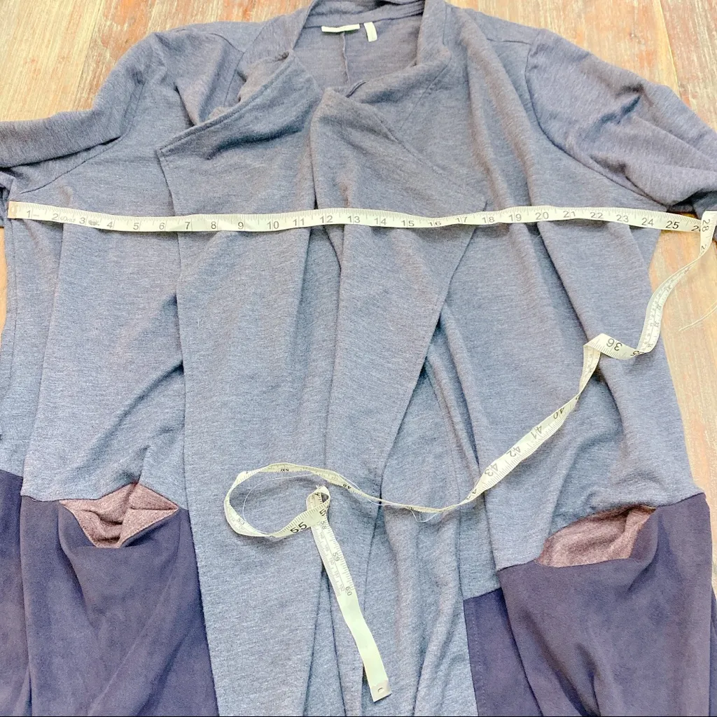 LOGO Lori Goldstein Purple Cardigan with Pockets Size 3X - Image 5