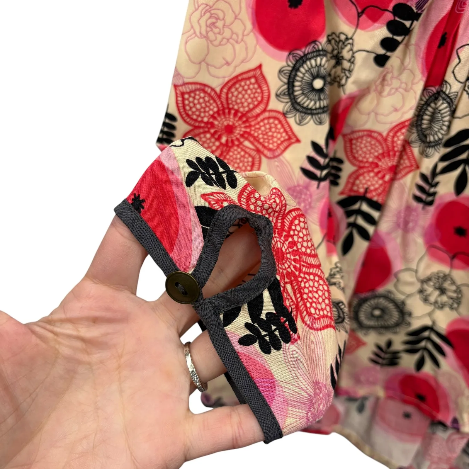 Matilda Jane Women's Mistletoe Magic Peasant Top Long Sleeve Boho Retro Size Sm - Image 6