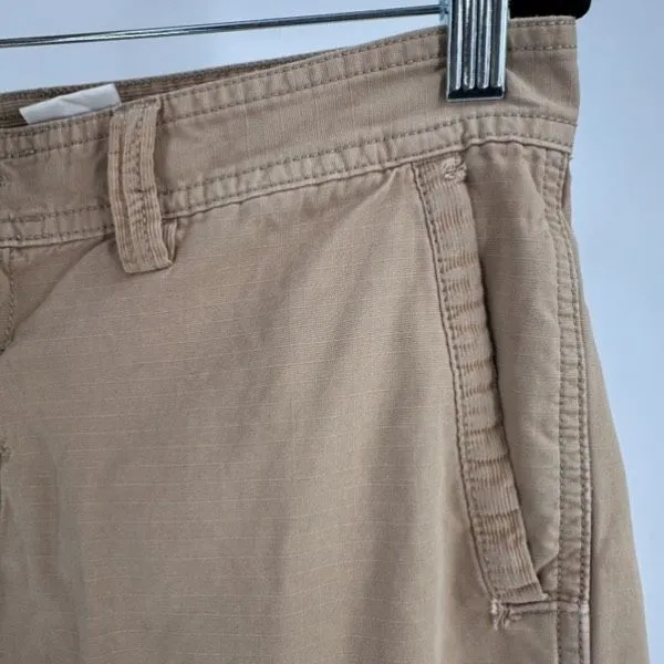 Y2K Lucky Brand Women’s Utility Cargo Tan Loose Fit Pants Size 10 Long‎ Tan - Image 8