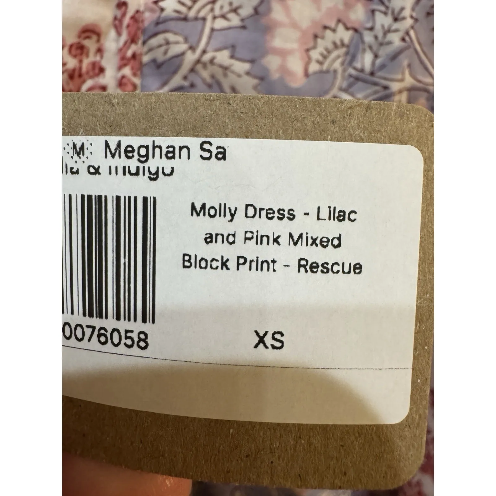 Ophelia and Indigo Pink/Blue Molly Long Sleeve Dress Size XS Floral Boho Prairie - Image 7