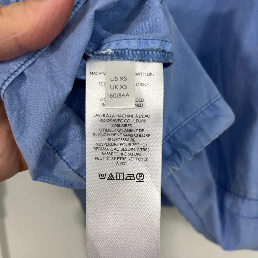 New Pilcro Anthropologie XS Blue Long Sleeve Jessa Utility Jacket w/Pockets - Image 11