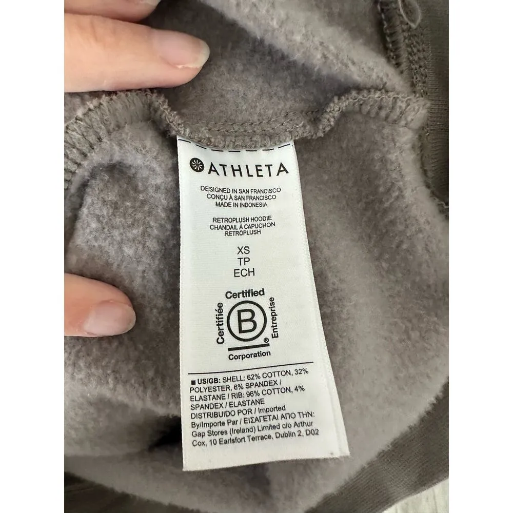 Athleta Sweatshirt Women's XS Taupe Hoodie Athleisure Neutral Activewear - Image 7