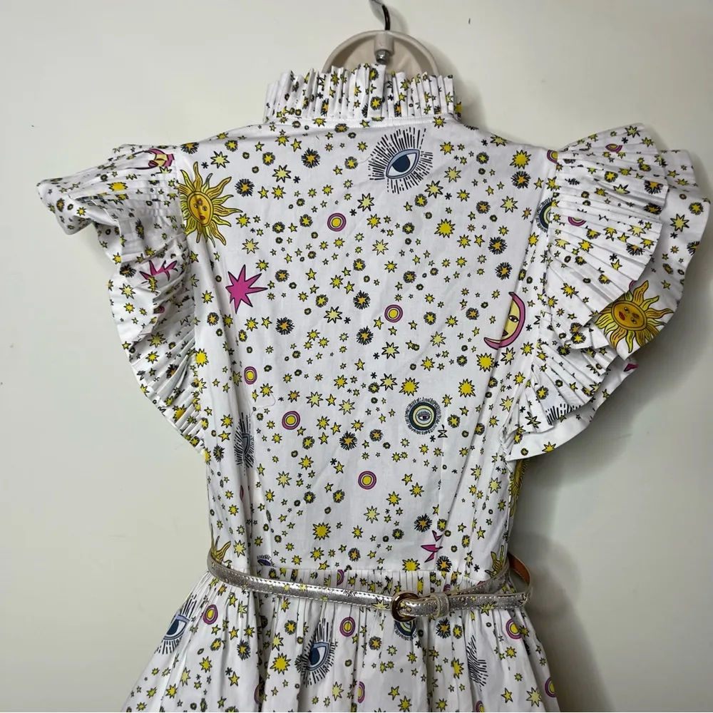 CeliaB Delfina tiered celestial star midi dress sz S - Image 14