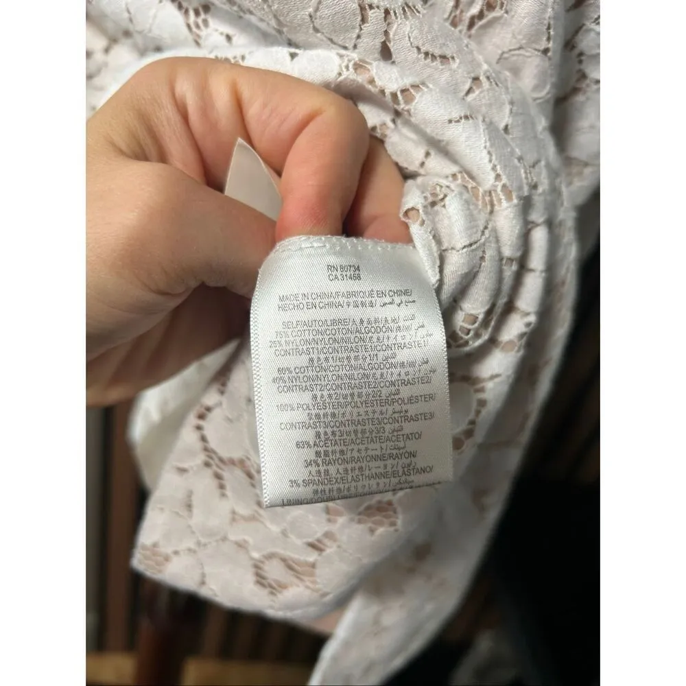 BCBGMAXAZRIA LACE ALICE SLEEVELESS SHIFT COCKTAIL DRESS VQI6Q437 SIZE 8 - Image 6