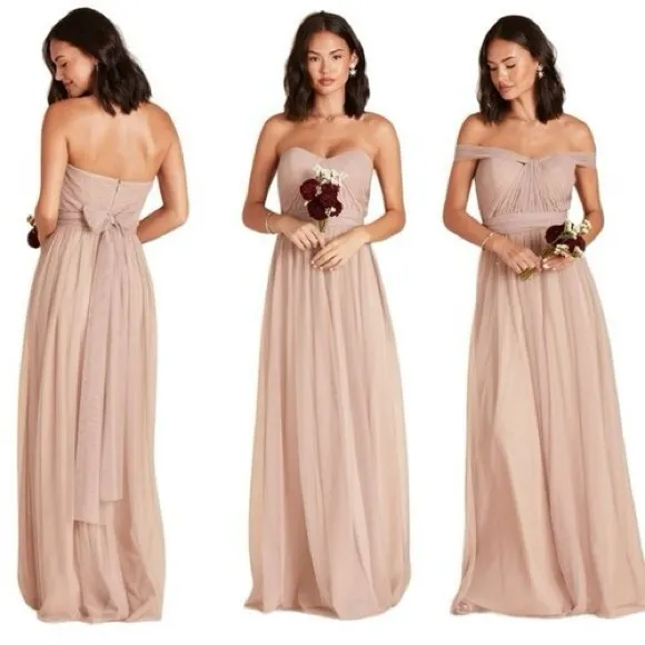 BIRDY GREY Bridesmaids Chiffon Dress Christina Convertible Dress in Sandy Taupe - Image 2