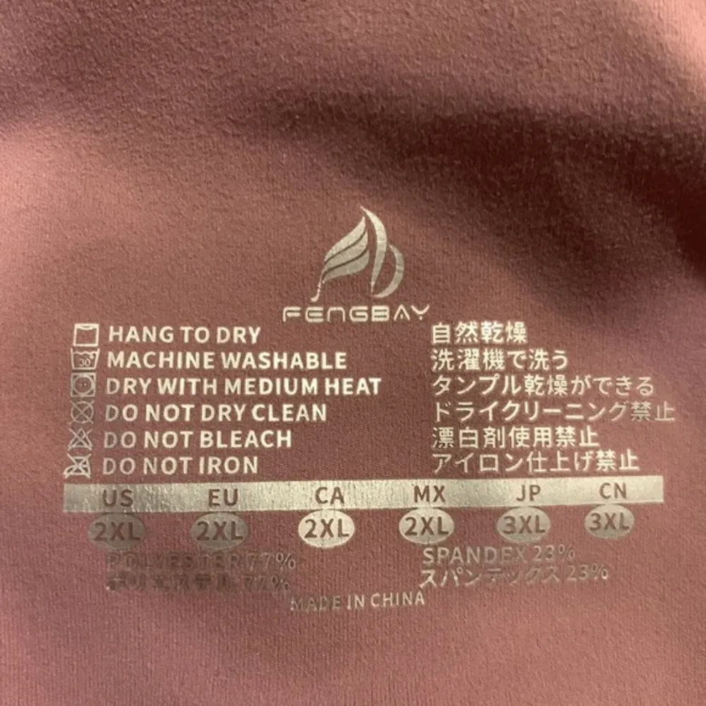 Fengbay High Waist Yoga Pants w/ Pockets Tummy Control Stretch Workout Leggings Size 2X - Image 7