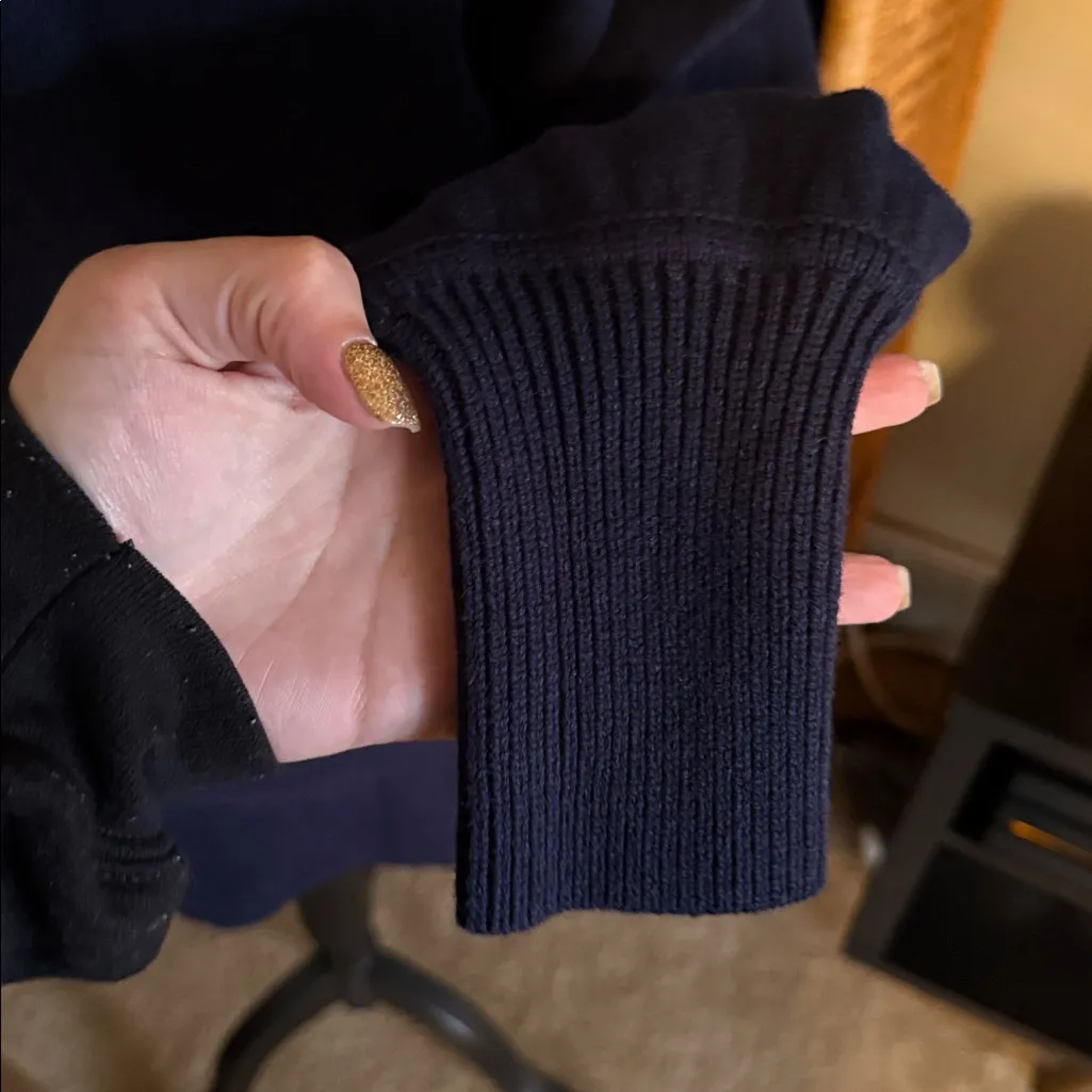 Something Navy Blue Colorblock Sweater Dress - Image 6