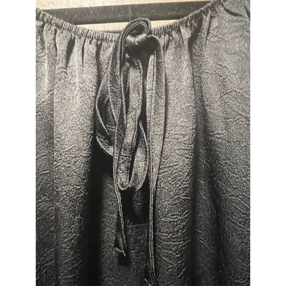 Andree by Unit Women's 2XL Black Sleeveless Ruched Tie Neck Tank Top - Image 4