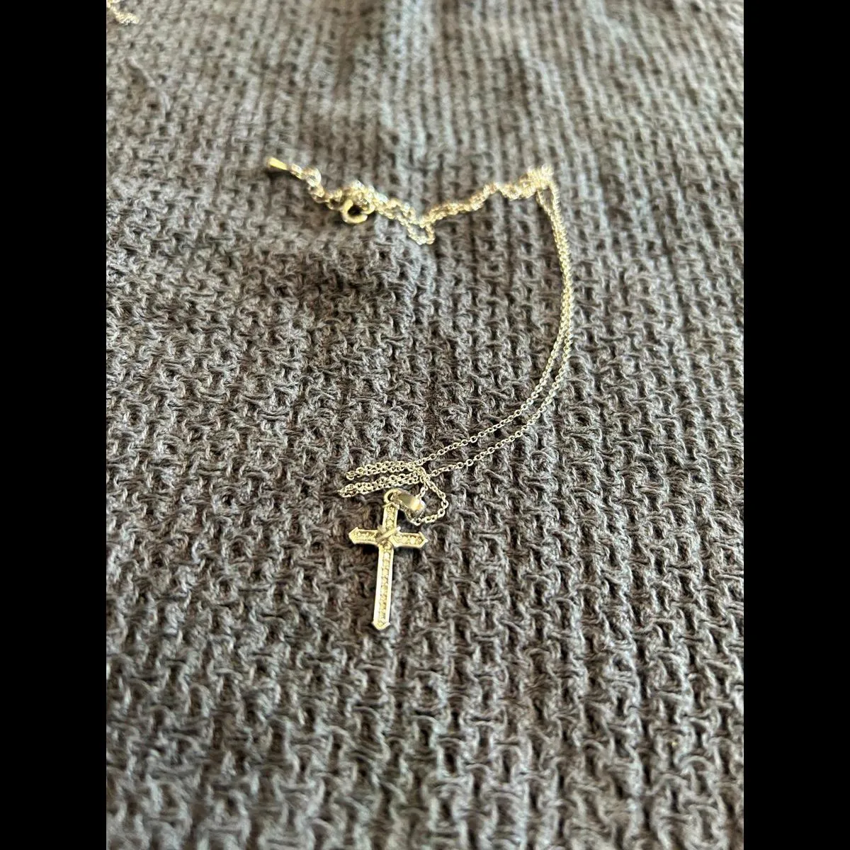 925 Sterling Silver necklace plus pendant beautiful cross - Image 4