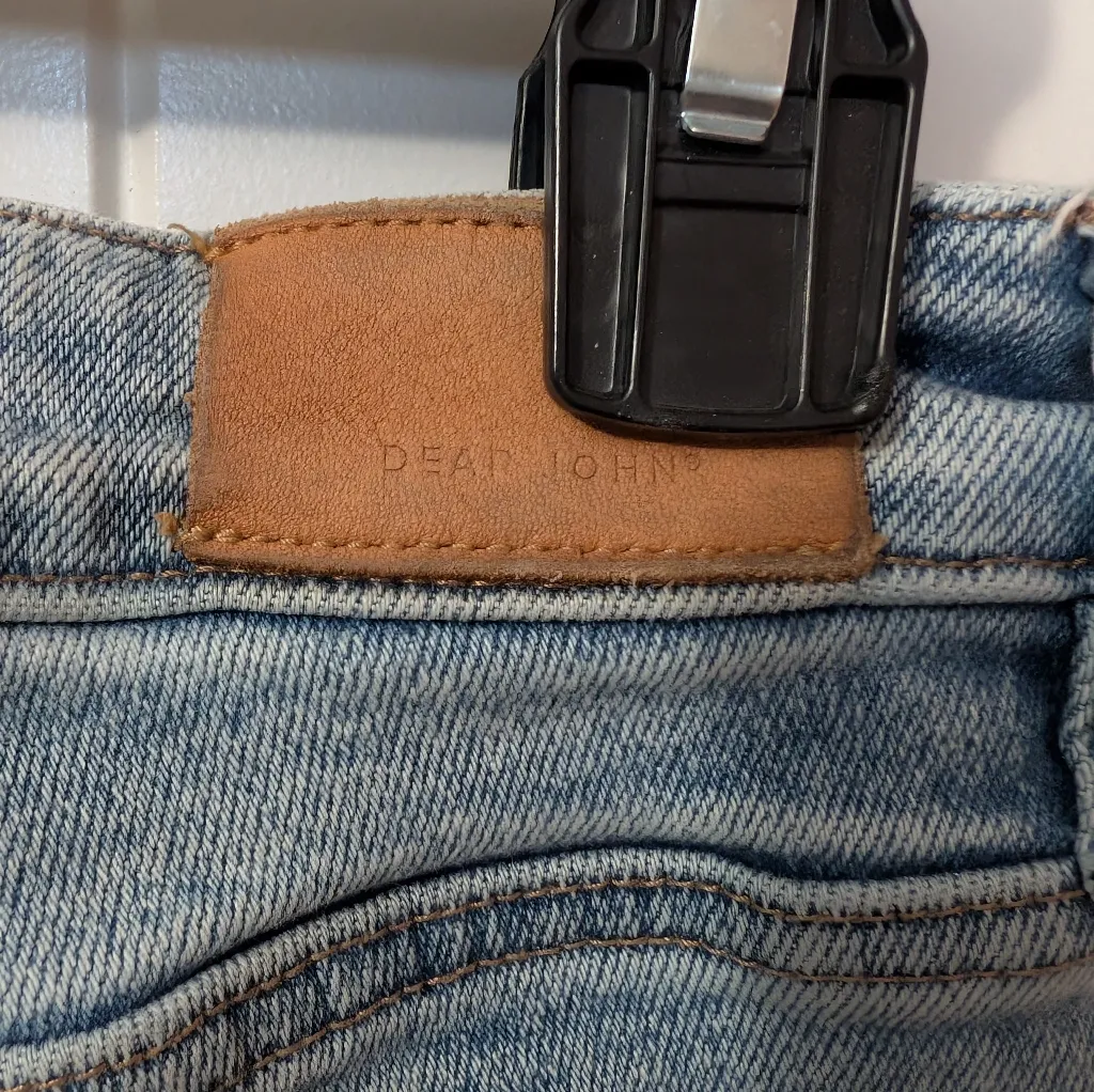 Dear John Distressed Blair High Rise Straight Leg Jeans W27 Medium Wash - Image 6