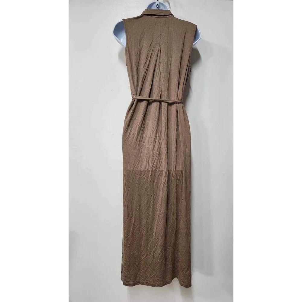 NWT Anthropologie Porridge Wrap Maxi Shirtdress Size S. B-4 - Image 6